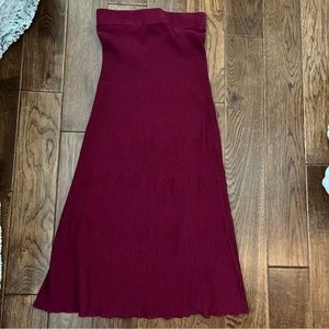 Free People plum knit winter skirt